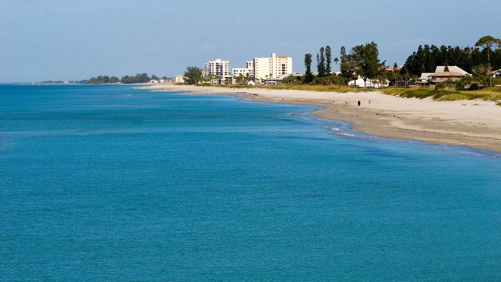 Gulf beach shoreline in Venice, FL